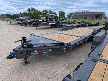 New 2027 Iron Bull 83 x 22 (16+6) TWB Tilt Trailer 2) 7K Torsion Axles with Electric Brakes, 16  Crossmembers, Spare Tire Mount, D-Rings, and More!