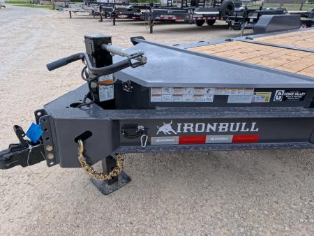 New 2027 Iron Bull 83 x 22 (16+6) TWB Tilt Trailer 2) 7K Torsion Axles with Electric Brakes, 16" Crossmembers, Spare Tire Mount, D-Rings, and More!