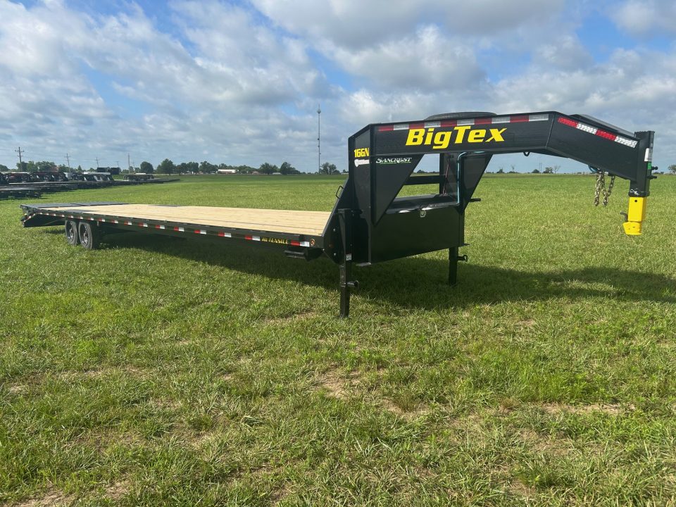 New 2027 Big Tex 102x40 Tandem 17.5K GN Flatbed w/ 5' Dove & Mega Ramps
