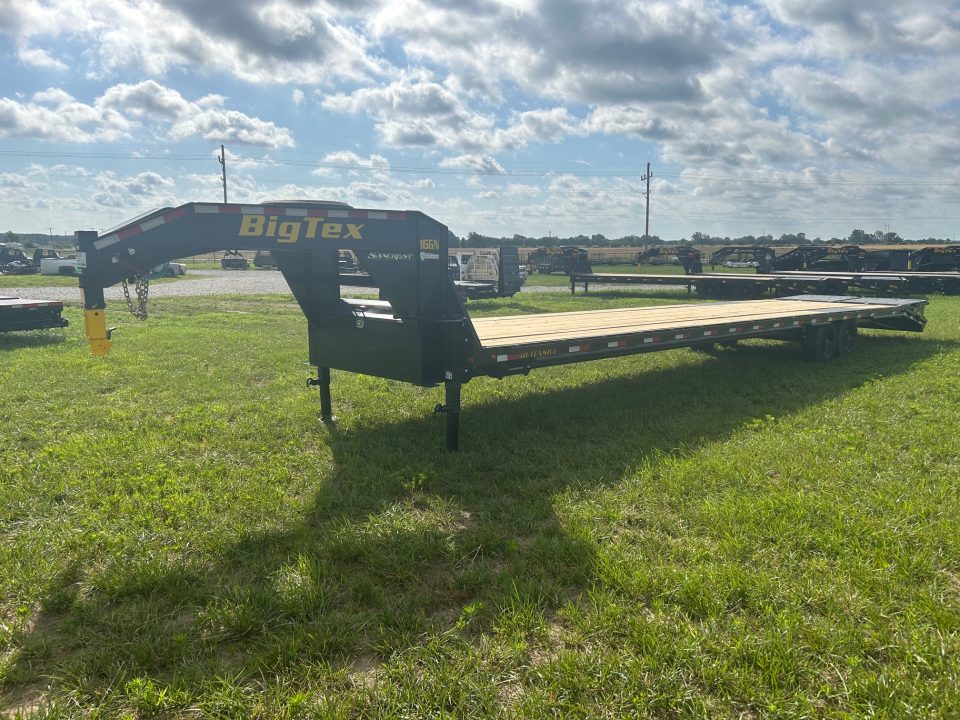 New 2027 Big Tex 102x40 Tandem 17.5K GN Flatbed w/ 5' Dove & Mega Ramps