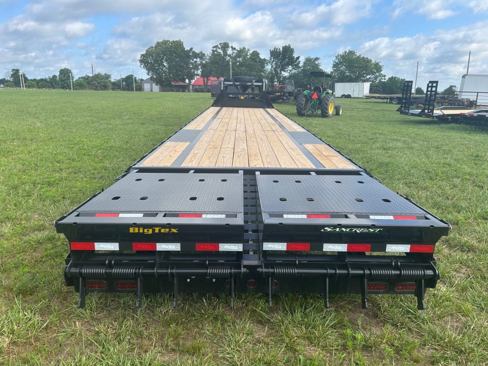 New 2027 Big Tex 102x40 Tandem 17.5K GN Flatbed w/ 5' Dove & Mega Ramps
