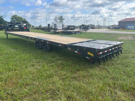 New 2027 Big Tex 102x40 Tandem 17.5K GN Flatbed w/ 5' Dove & Mega Ramps