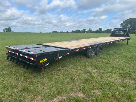 New 2027 Big Tex 102x40 Tandem 17.5K GN Flatbed w/ 5' Dove & Mega Ramps