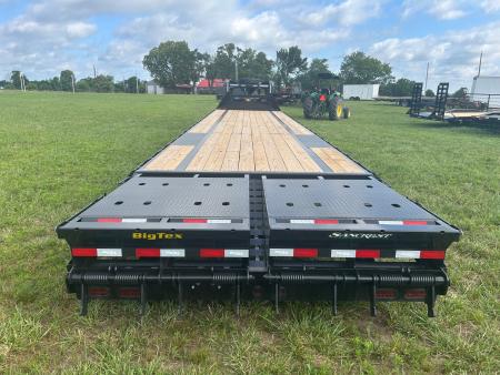 New 2027 Big Tex 102x40 Tandem 17.5K GN Flatbed w/ 5' Dove & Mega Ramps