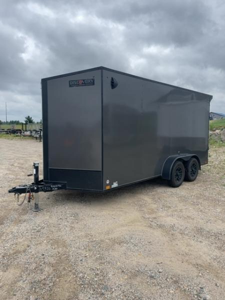 Used 2027 Discovery Trailers 7X16 TANDEM AXLE 7K Cargo / Enclosed Trailer, Rear Ramp Door