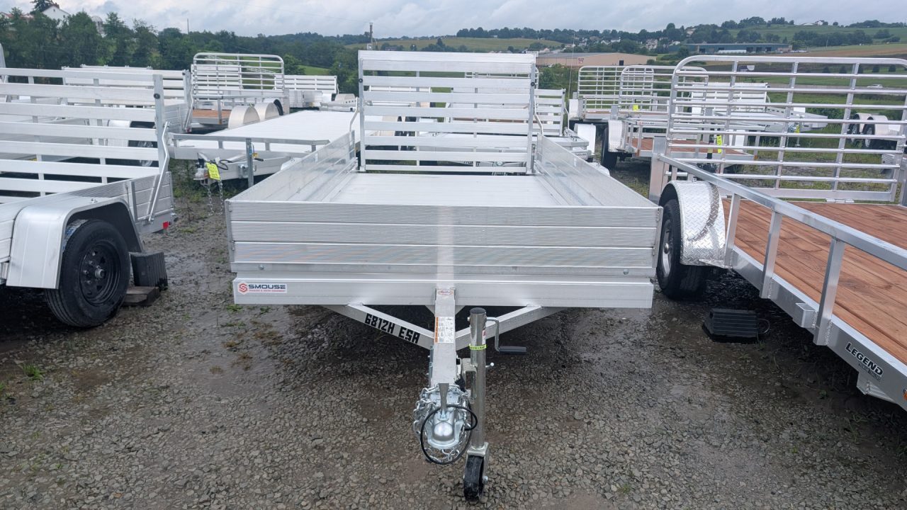New 2027 Aluma 5'8" x 12 HD EDGE Utility Trailer w/ 12" Side Rack Kit