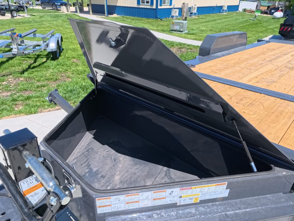 New 2027 Iron Bull 83x20 TWB Tilt Trailer with 2)7,000 lb. Torsion Axles, Upgraded to 2) Elec. Brakes, 10 Ply Tires-Gray