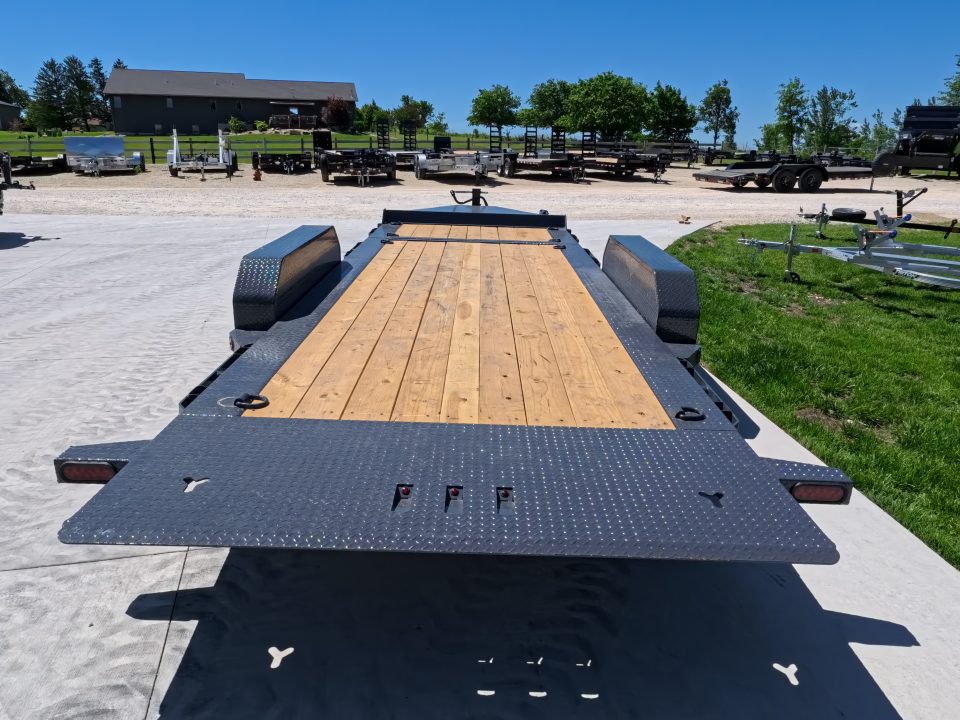 New 2027 Iron Bull 83x20 TWB Tilt Trailer with 2)7,000 lb. Torsion Axles, Upgraded to 2) Elec. Brakes, 10 Ply Tires-Gray