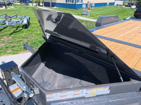 New 2027 Iron Bull 83x20 TWB Tilt Trailer with 2)7,000 lb. Torsion Axles, Upgraded to 2) Elec. Brakes, 10 Ply Tires-Gray