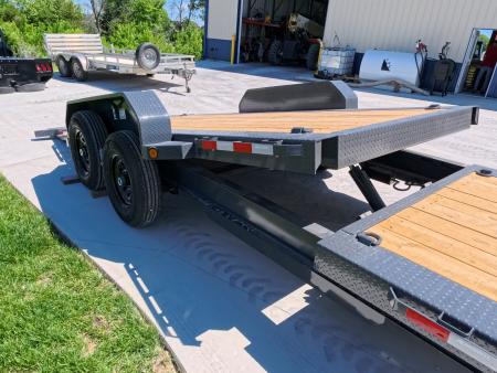 New 2027 Iron Bull 83x20 TWB Tilt Trailer with 2)7,000 lb. Torsion Axles, Upgraded to 2) Elec. Brakes, 10 Ply Tires-Gray