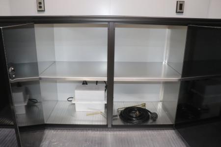 New In-Tech Lite 8.5x28 Race Trailer-10K Sportsman Gray W/ Black Trim- Tool Drawers, Extension Flap, Black Interior Trim, and Black Exterior Trim