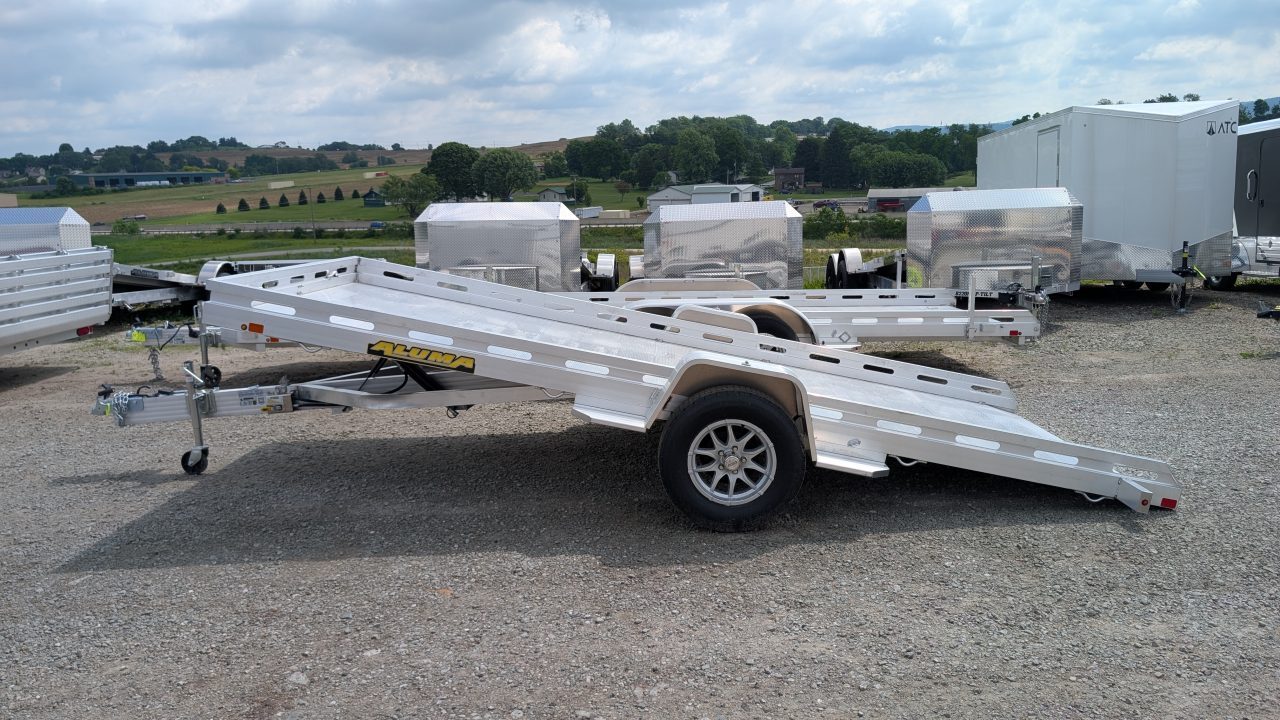 New 2027 Aluma 6'8" x 15 HD TILT Utility Trailer w/ Brakes