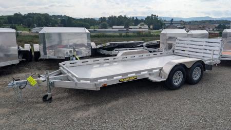 New 2027 Aluma 6'6  x 16' Tandem Axle Utility Trailer w/ Bi-Fold Gate