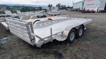New 2027 Aluma 6'6" x 16' Tandem Axle Utility Trailer w/ Bi-Fold Gate