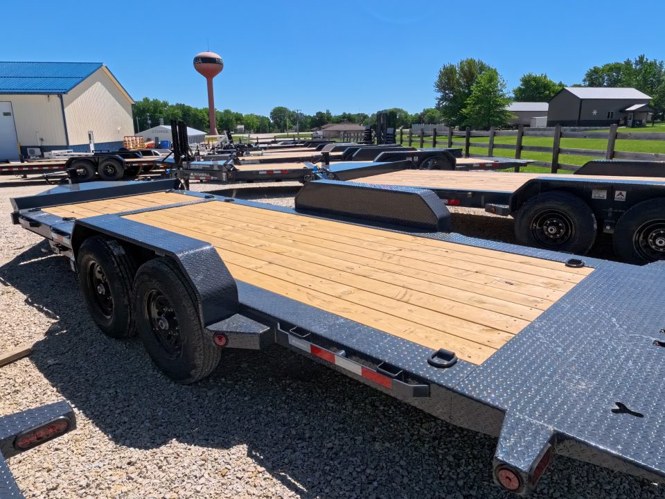New 2027 Iron Bull 83x20 TWB Tilt Trailer with 2)7,000 lb. Torsion Axles, Upgraded to 2) Elec. Brakes, 10 Ply Tires-Gray