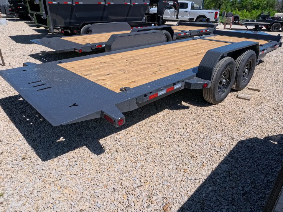 New 2027 Iron Bull 83x20 TWB Tilt Trailer with 2)7,000 lb. Torsion Axles, Upgraded to 2) Elec. Brakes, 10 Ply Tires-Gray