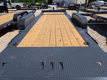 New 2027 Iron Bull 83x20 TWB Tilt Trailer with 2)7,000 lb. Torsion Axles, Upgraded to 2) Elec. Brakes, 10 Ply Tires-Gray