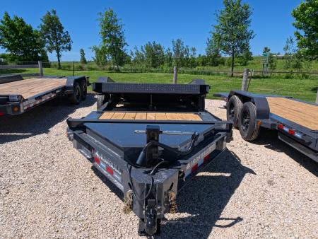New 2027 Iron Bull 83x20 TWB Tilt Trailer with 2)7,000 lb. Torsion Axles, Upgraded to 2) Elec. Brakes, 10 Ply Tires-Gray