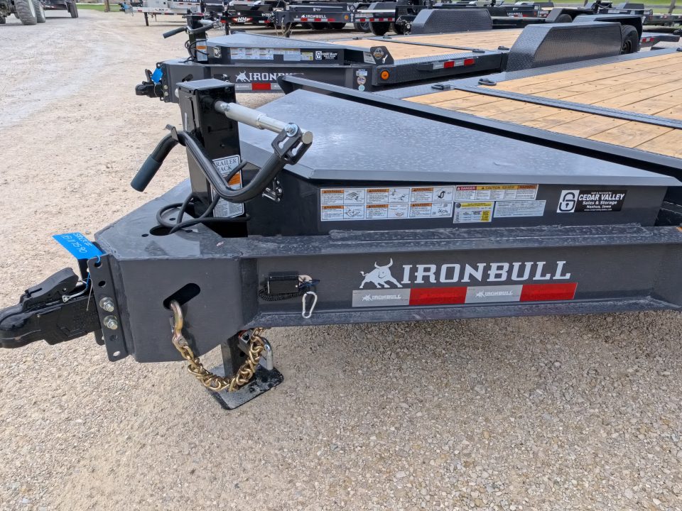New 2027 Iron Bull 83x20 TWB Tilt Trailer with 2)7,000 lb. Torsion Axles, Upgraded to 2) Elec. Brakes, 10 Ply Tires-Gray