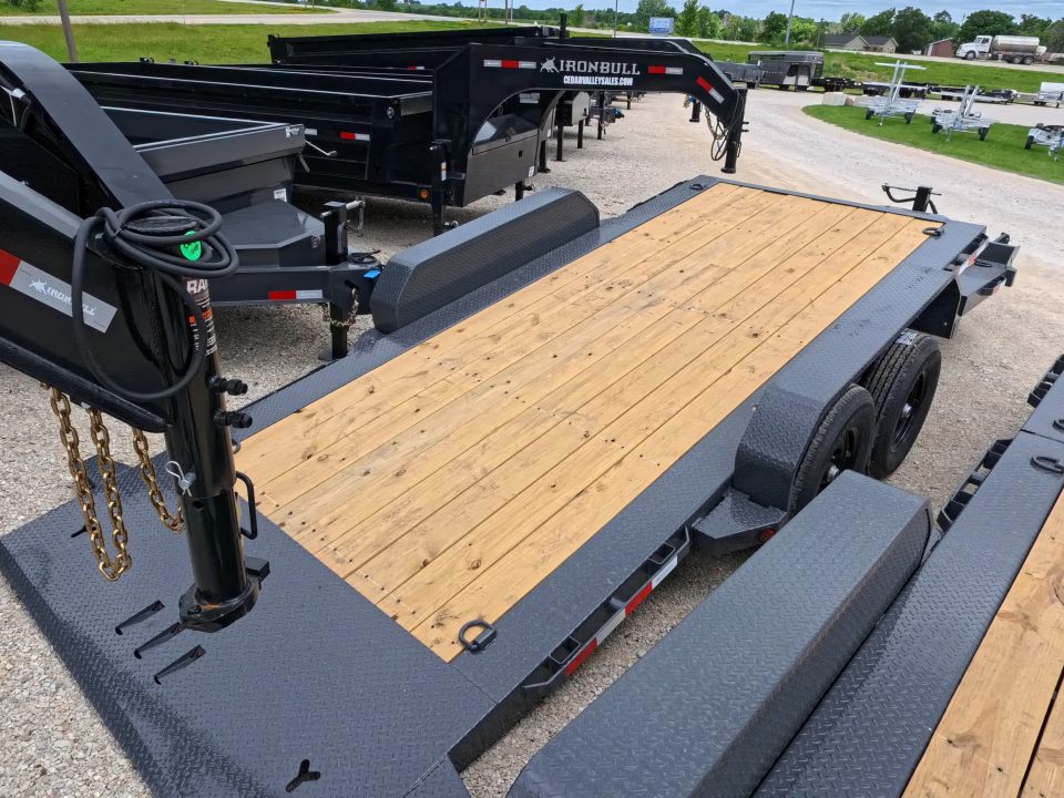 New 2027 Iron Bull 83x20 TWB Tilt Trailer with 2)7,000 lb. Torsion Axles, Upgraded to 2) Elec. Brakes, 10 Ply Tires-Gray