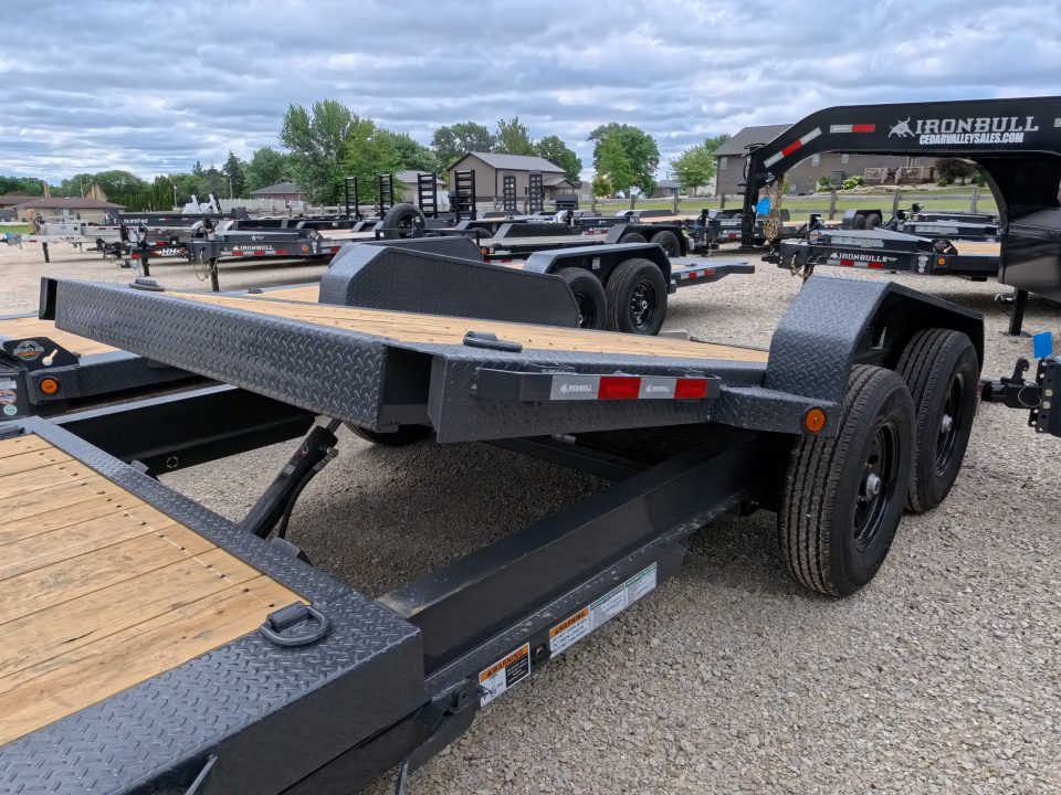 New 2027 Iron Bull 83x20 TWB Tilt Trailer with 2)7,000 lb. Torsion Axles, Upgraded to 2) Elec. Brakes, 10 Ply Tires-Gray