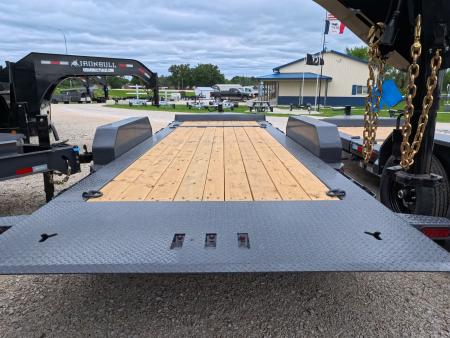 New 2027 Iron Bull 83x20 TWB Tilt Trailer with 2)7,000 lb. Torsion Axles, Upgraded to 2) Elec. Brakes, 10 Ply Tires-Gray