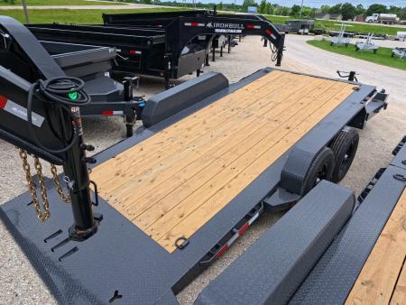 New 2027 Iron Bull 83x20 TWB Tilt Trailer with 2)7,000 lb. Torsion Axles, Upgraded to 2) Elec. Brakes, 10 Ply Tires-Gray