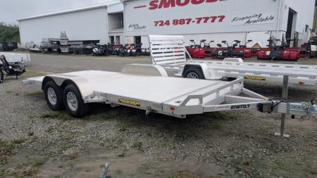 New 2027 Aluma 16' (20" Stationary + 16' TILT) Tilt Car Hauler Trailer