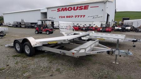New 2027 Aluma 16' (20" Stationary + 16' TILT) Tilt Car Hauler Trailer
