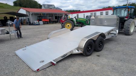 New 2027 Aluma 16'  Executive  Tilt Car Hauler w/ 20  Stationary + 16' Tilt (CAR HAULER)