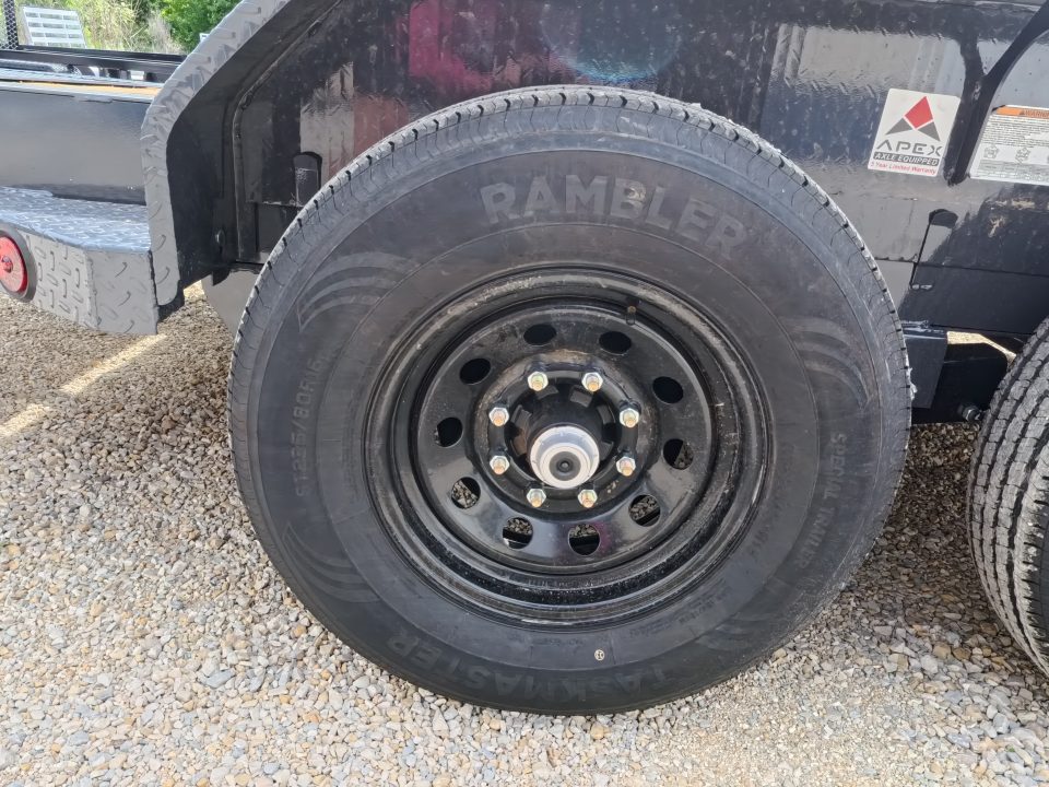 New 2027 Iron Bull 83x20 EWB Equipment Trailer 2)7K Straight Axles, Electric Brakes F-Adj., 3' Self Cleaning Dove Tail w/Rampage Ramps, Adj. 2 5/16" Coupler, LRE 10 Ply Tires, Removeable Fenders