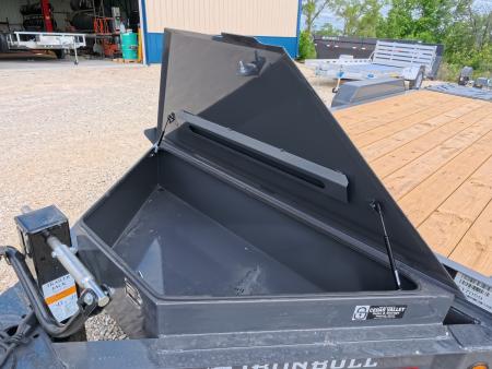 New 2027 Iron Bull 83x20 EWB Equipment Trailer 2)7K Straight Axles, Electric Brakes F-Adj., 3' Self Cleaning Dove Tail w/Rampage Ramps, Adj. 2 5/16" Coupler, LRE 10 Ply Tires, Removeable Fenders