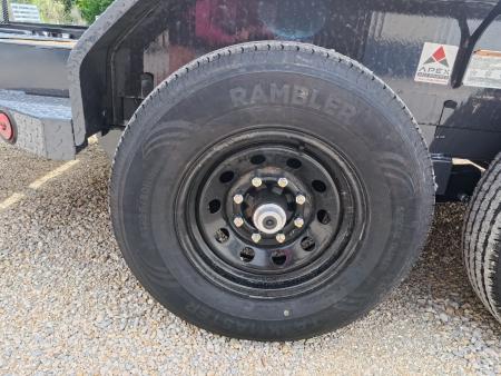 New 2027 Iron Bull 83x20 EWB Equipment Trailer 2)7K Straight Axles, Electric Brakes F-Adj., 3' Self Cleaning Dove Tail w/Rampage Ramps, Adj. 2 5/16" Coupler, LRE 10 Ply Tires, Removeable Fenders