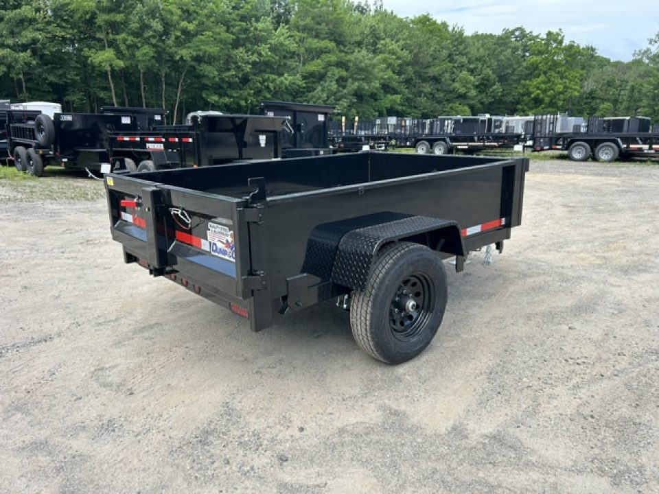 New 2026 Quality Steel and Aluminum 5X8 single axle 6,000 lb. GVWR Dump Trailer