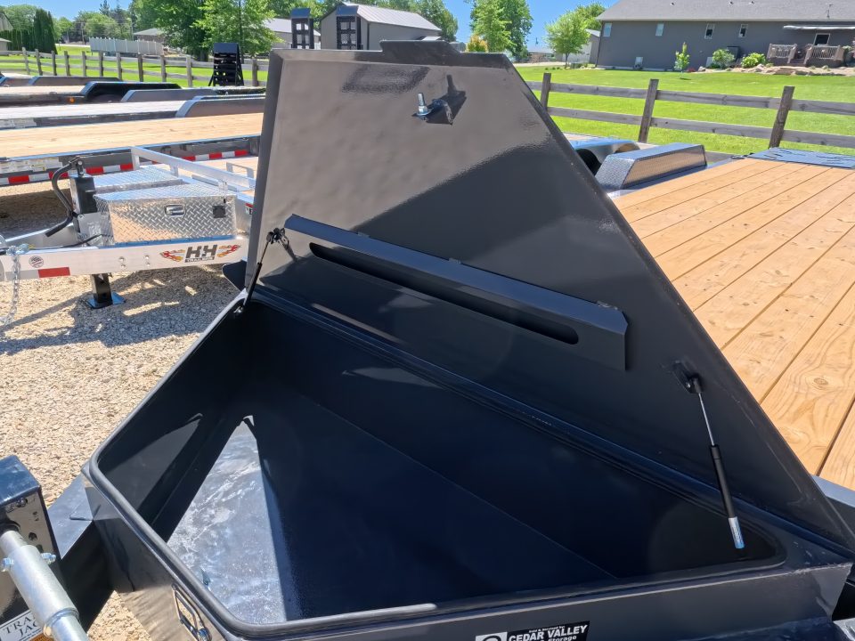 New 2027 Iron Bull 83 x 22 EWB Equipment Trailer with 2) 7K Straight Axles, Electric Brakes, 3' Self Cleaning Dove Tail with Rampage Ramps, Removeable Fenders and More!