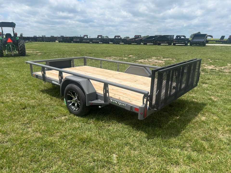 New 2026 Diamond C 77x12 Single Axle Utility w/ Aluminum Wheels, Toolbox, Bi-Fold Gate, & Spare Tire