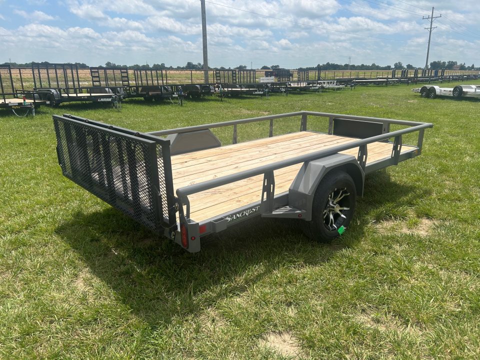 New 2026 Diamond C 77x12 Single Axle Utility w/ Aluminum Wheels, Toolbox, Bi-Fold Gate, & Spare Tire