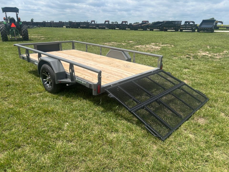 New 2026 Diamond C 77x12 Single Axle Utility w/ Aluminum Wheels, Toolbox, Bi-Fold Gate, & Spare Tire