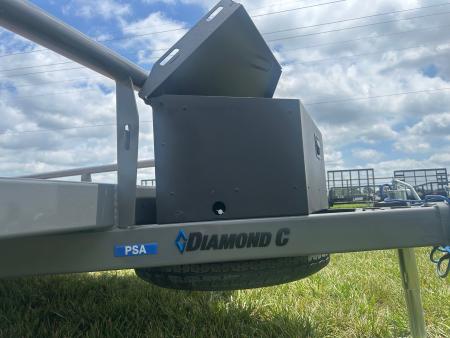 New 2026 Diamond C 77x12 Single Axle Utility w/ Aluminum Wheels, Toolbox, Bi-Fold Gate, & Spare Tire