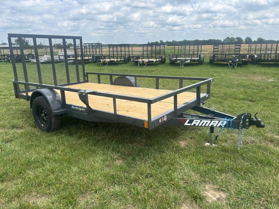 New 2026 Lamar 77x12 Single Axle Utility w/ 4' Ramp Gate