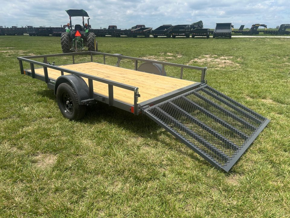 New 2026 Lamar 77x12 Single Axle Utility w/ 4' Ramp Gate