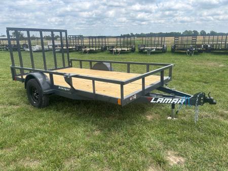 New 2026 Lamar 77x12 Single Axle Utility w/ 4' Ramp Gate