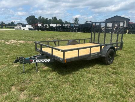 New 2026 Lamar 77x12 Single Axle Utility w/ 4' Ramp Gate