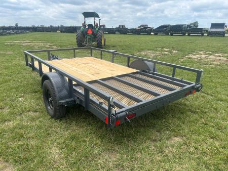 New 2026 Lamar 77x12 Single Axle Utility w/ 4' Ramp Gate