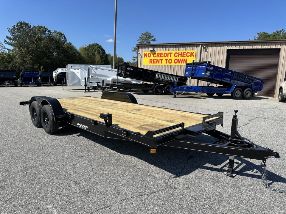 New 2026 20FT 10K WOOD FLOOR DELUXE CAR HAULER WITH 2 BRAKE AXLES AND RADIAL TIRE UPGRADE