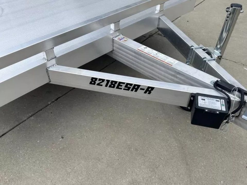 New 2026 Aluma 82"x18' Car Hauler, 6' Ramps, 8218ESA
