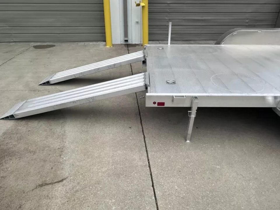 New 2026 Aluma 82"x18' Car Hauler, 6' Ramps, 8218ESA