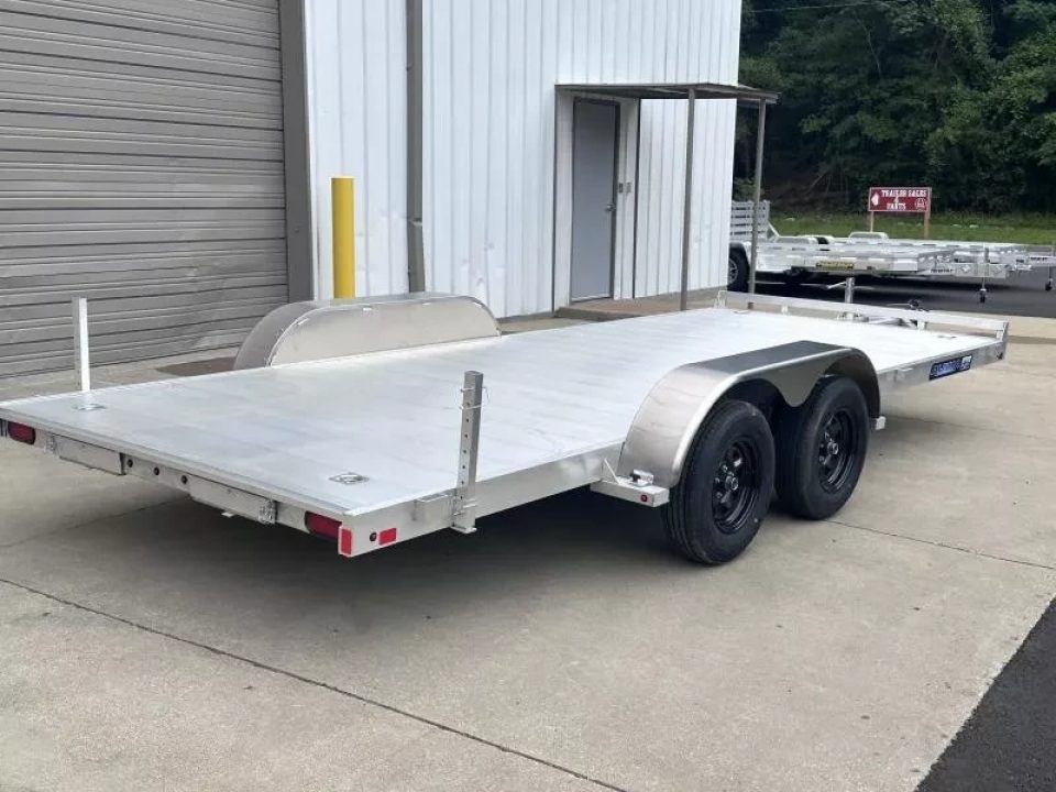 New 2026 Aluma 82"x18' Car Hauler, 6' Ramps, 8218ESA