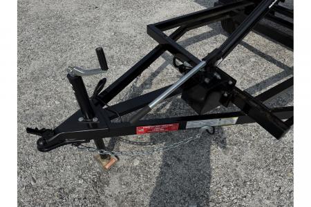 New 2026 Covered Wagon 4x8 Dump Trailer, 2ft Walls, Hand Pump