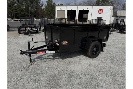 New 2026 Covered Wagon 4x8 Dump Trailer, 2ft Walls, Hand Pump